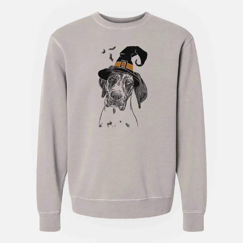 Witch Nyx the Great Dane - Unisex Pigment Dyed Crew Sweatshirt Oversized Hoodie Comfort Casual