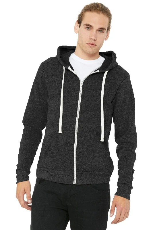BELLA+CANVAS  Unisex Triblend Sponge Fleece Full-Zip Hoodie. BC3909 Hoodie with Belted Waist Structured Tailored
