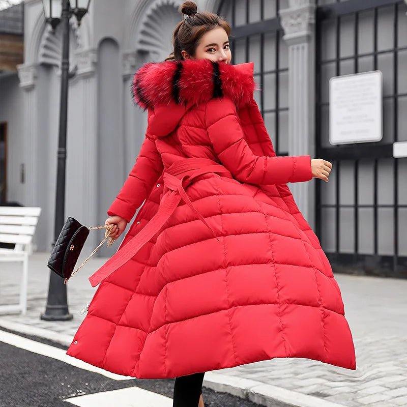 Long Parkas korean style fashion quilted jacket women winter outfits 2024 Thicken Warm  Coat Clothing Hooded Autumn Clothes Fitted Jacket Loose Jacket Oversized Jacket