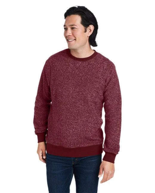 J America Unisex Aspen Fleece Crewneck Sweatshirt 8712JA Hoodie with Drawcord Adjustable Secure