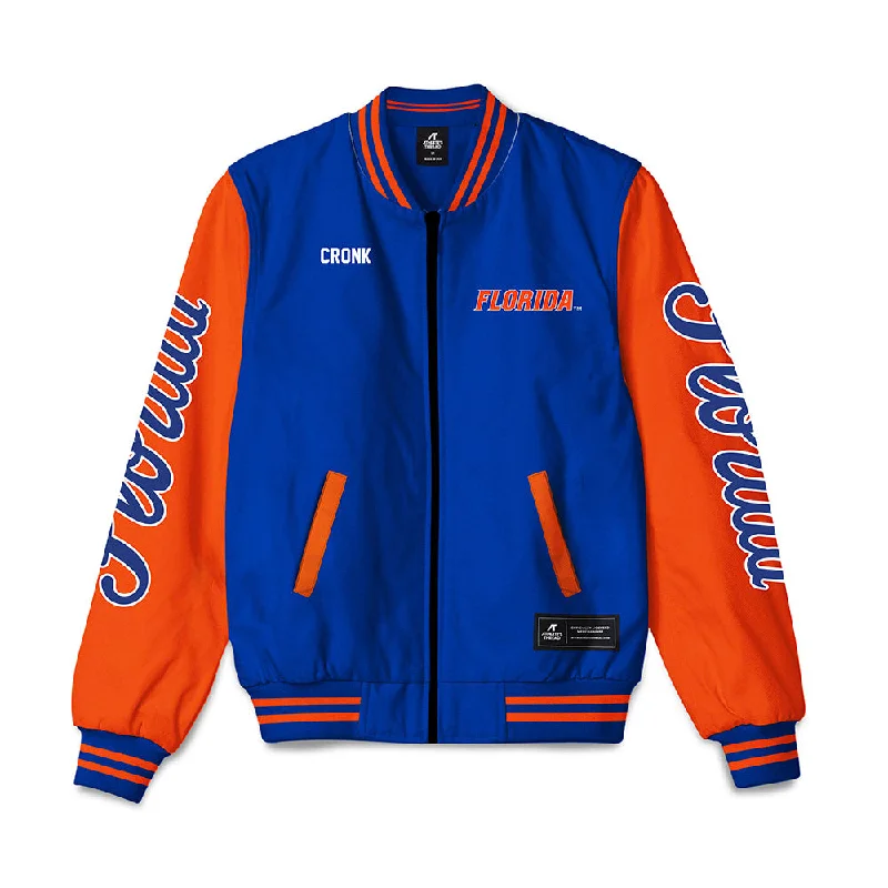 Florida - NCAA Women's Swimming & Diving : Micayla Cronk - Bomber Jacket Plaid Jacket Tartan Jacket Houndstooth Jacket