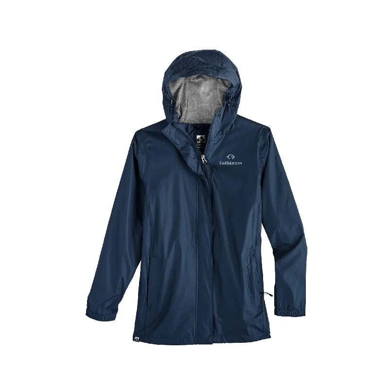 Storm Creek® Women's Voyager Packable Rain Jacket - Navy Wool Jacket Cashmere Jacket Tweed Jacket