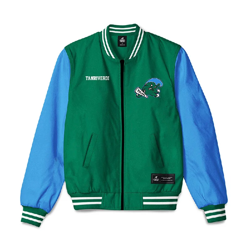 Tulane - NCAA Women's Swimming & Diving : Ece Tanriverdi - Bomber Jacket Satin Jacket Silk Jacket Chiffon Jacket