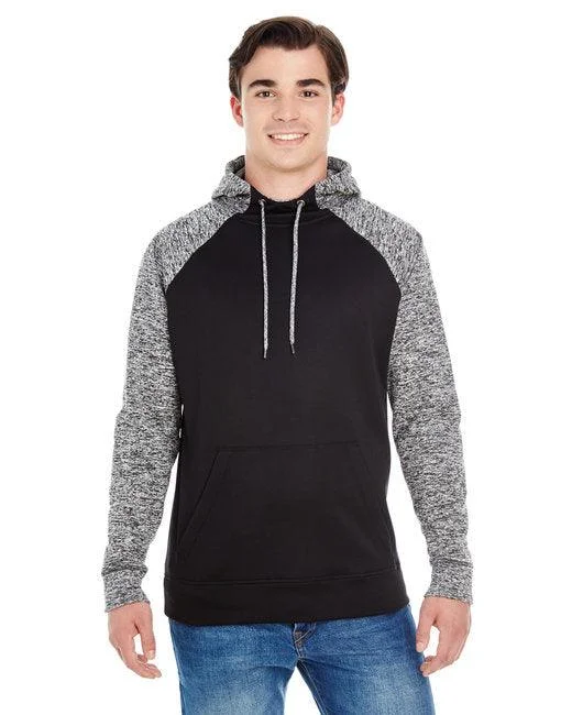 J America Adult Colorblock Cosmic Pullover Hooded Sweatshirt JA8612 Graphic Hoodie Design Print