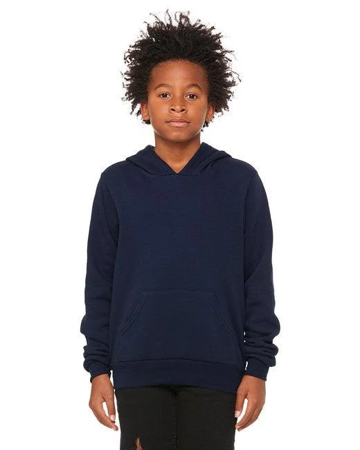 Bella + Canvas Youth Sponge Fleece Pullover Hooded Sweatshirt 3719Y Hoodie with Tie-Dye Psychedelic Retro