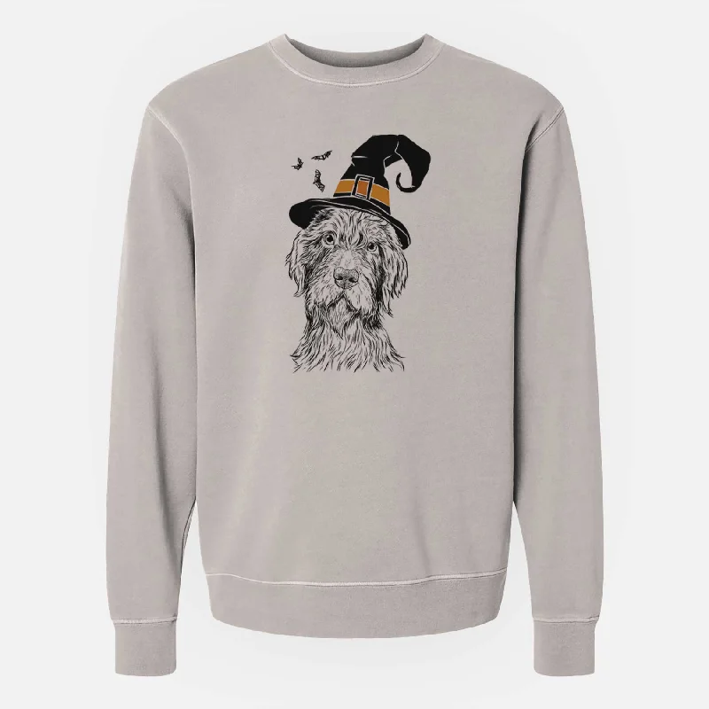 Witch Doc Holliday the Pudelpointer - Unisex Pigment Dyed Crew Sweatshirt Hoodie with Hem Lace Feminine Delicate