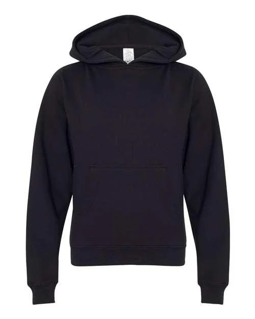 Independent Trading Co. Youth Midweight Hooded Sweatshirt SS4001Y Hoodie with Hem Detail Decorative Unique