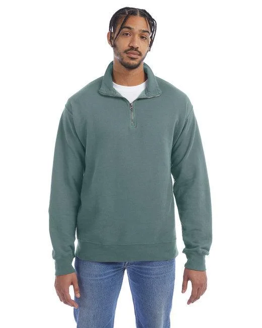 ComfortWash by Hanes Unisex Quarter-Zip Sweatshirt GDH425 Hoodie with Cuffed Sleeves Snug Secure