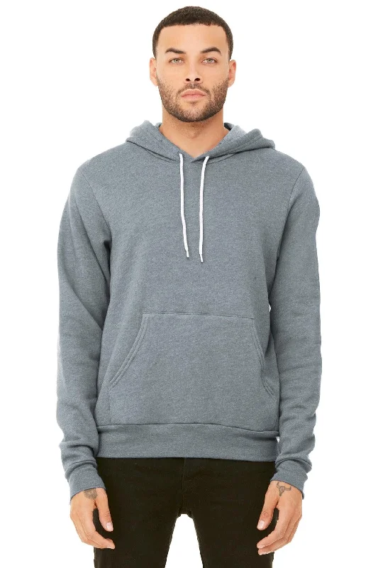 BELLA+CANVAS  Unisex Sponge Fleece Pullover Hoodie. BC3719 Hoodie with Front Slit Layering Stylish