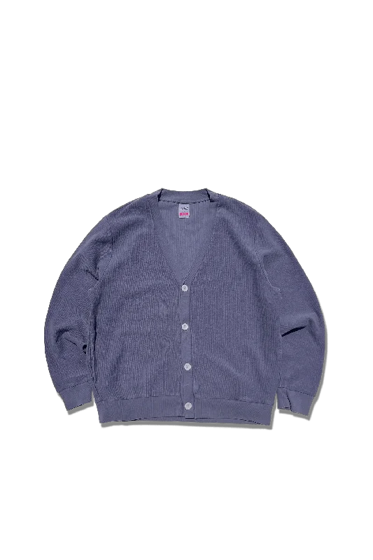 Exclusive Freshman Corduroy Cardigan - Muted Lavender Blue Wool Fabric Cashmere Fabric Tweed Fabric