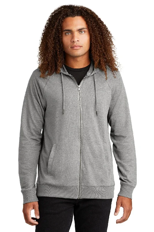 District Featherweight French Terry Full-Zip Hoodie DT573 Hoodie with Patch Decorative Personalized