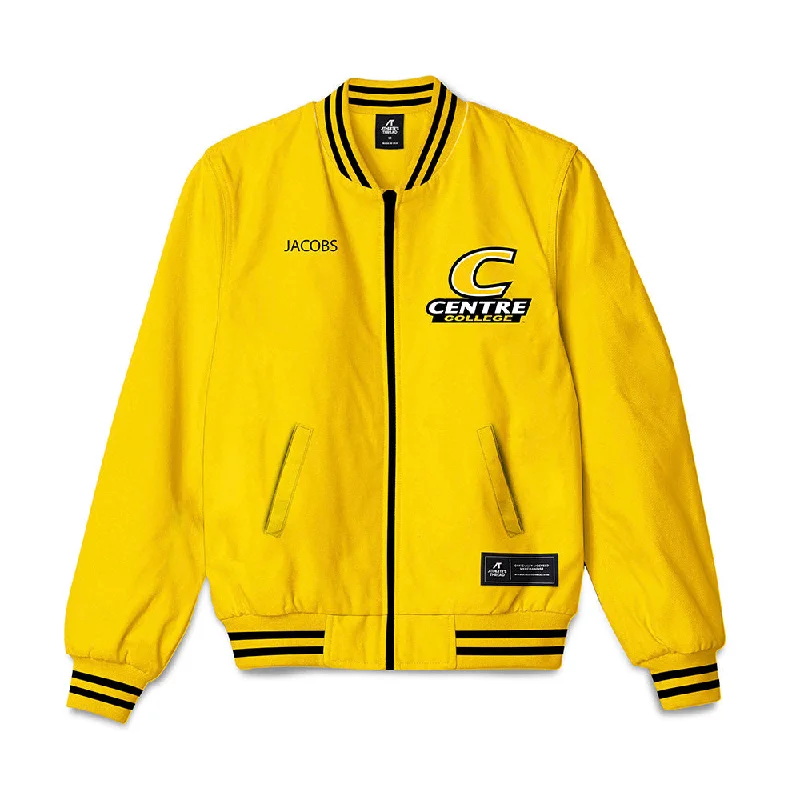 Centre College - NCAA Women's Swimming & Diving : Abigail Jacobs - Bomber Jacket A-Line Jacket Boat Neck Shawl Collar