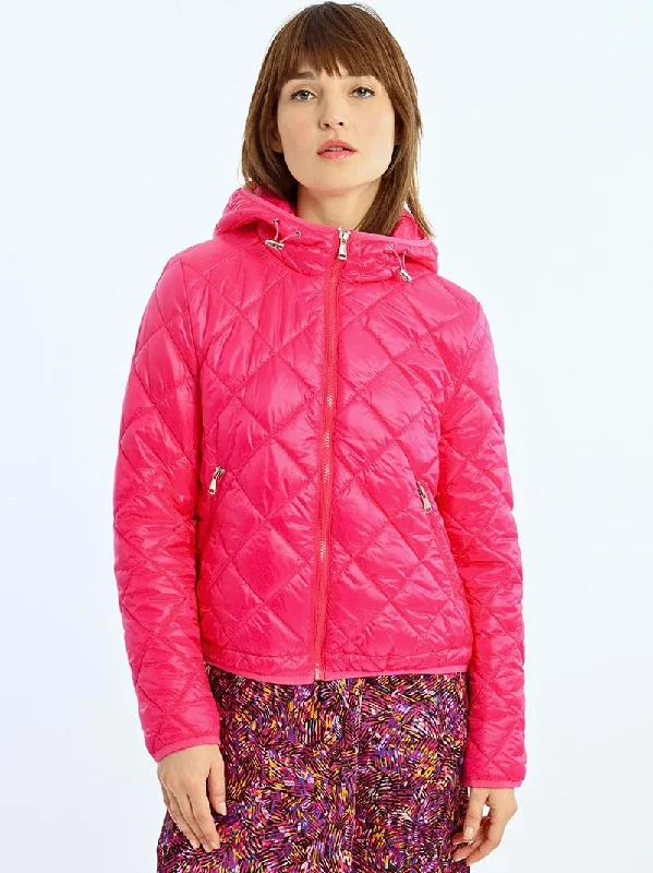 Hallie Puffer Jacket Chenille Fabric Brocade Fabric Lace Fabric