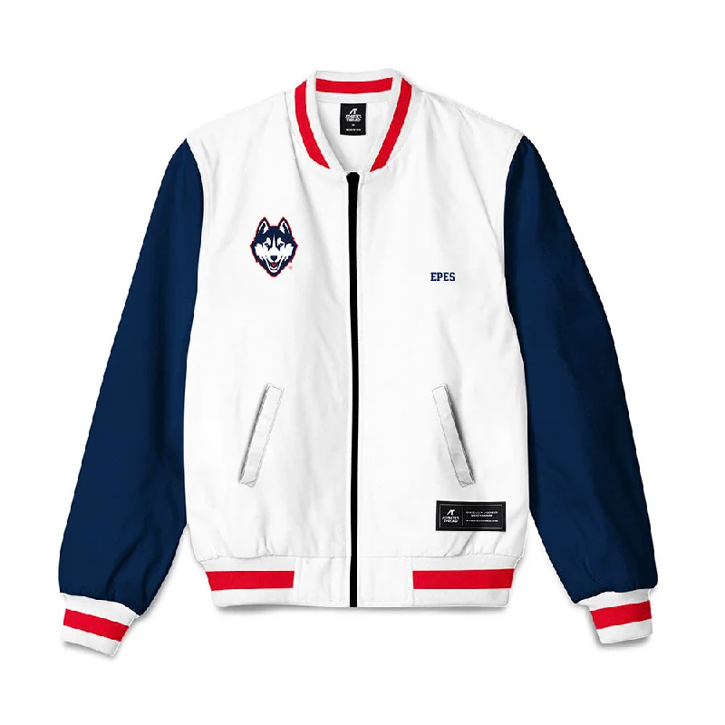 UConn - NCAA Women's Swimming & Diving : Ella Epes - Bomber Jacket Tailored Jacket Straight Jacket A-Line Jacket