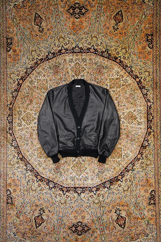SOLARIS&Co. LEATHER SHORTY CARDIGAN Fleece Cardigan Nylon Polyester