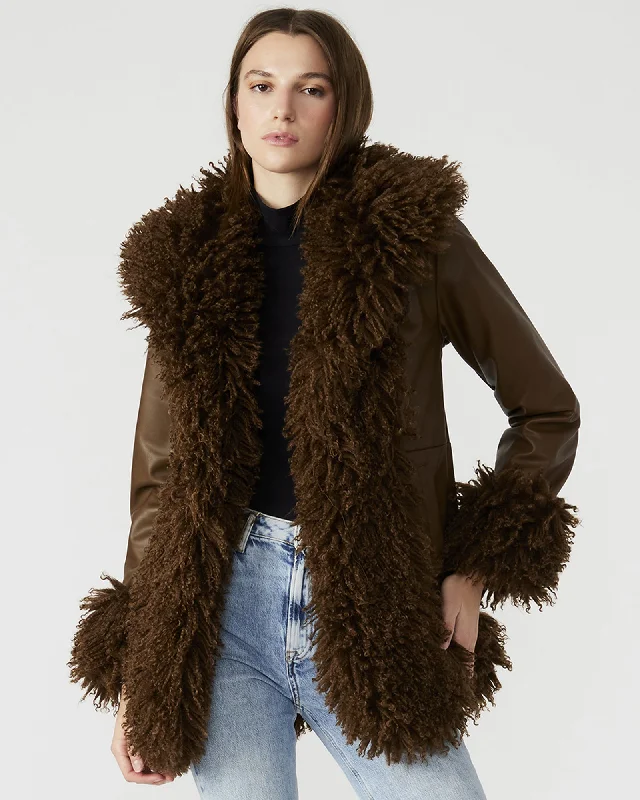 RIVINGTON JACKET CHOCOLATE Striped Jacket Polka Dot Jacket Floral Jacket