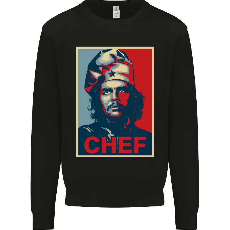 Che Chef Cooking Cook BBQ Funny Mens Sweatshirt Jumper Hoodie with Magnetic Closure Innovative Modern
