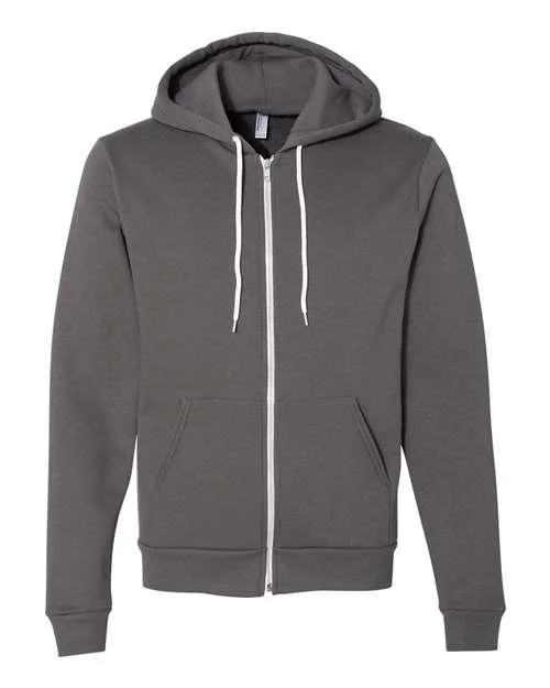 American Apparel USA-Made Flex Fleece Full-Zip Hoodie F497US Cotton Hoodie Fleece Lining Warmth