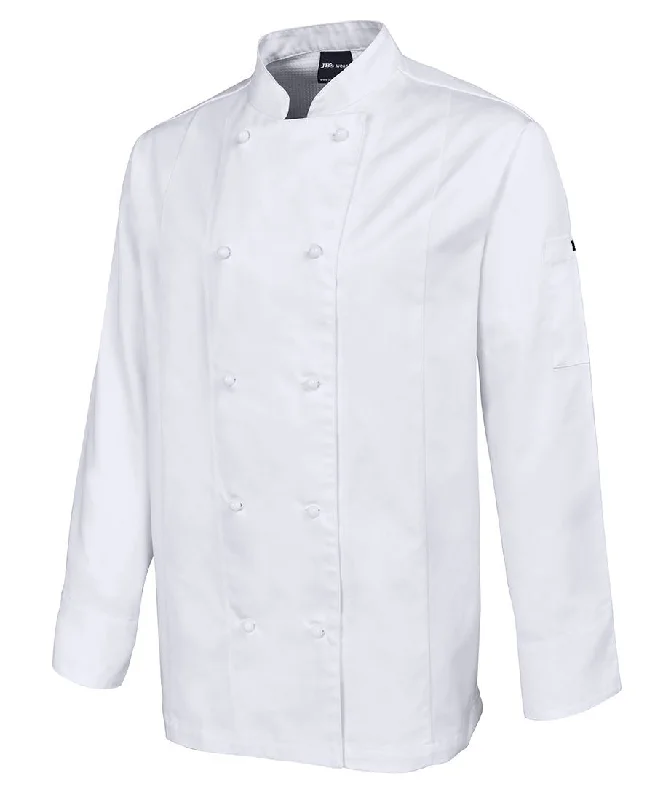 Vented Chef's Jacket - Long Sleeves Cotton Jacket Linen Jacket Terry Jacket