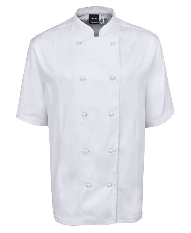 Vented Unisex Chef's Jacket - Short Sleeve Satin Jacket Silk Jacket Chiffon Jacket
