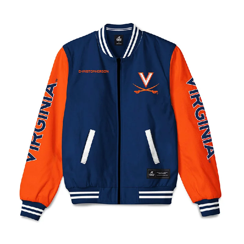Virginia - NCAA Women's Swimming & Diving : Katie Christopherson - Bomber Jacket Knit Jacket Woven Jacket Fleece Jacket