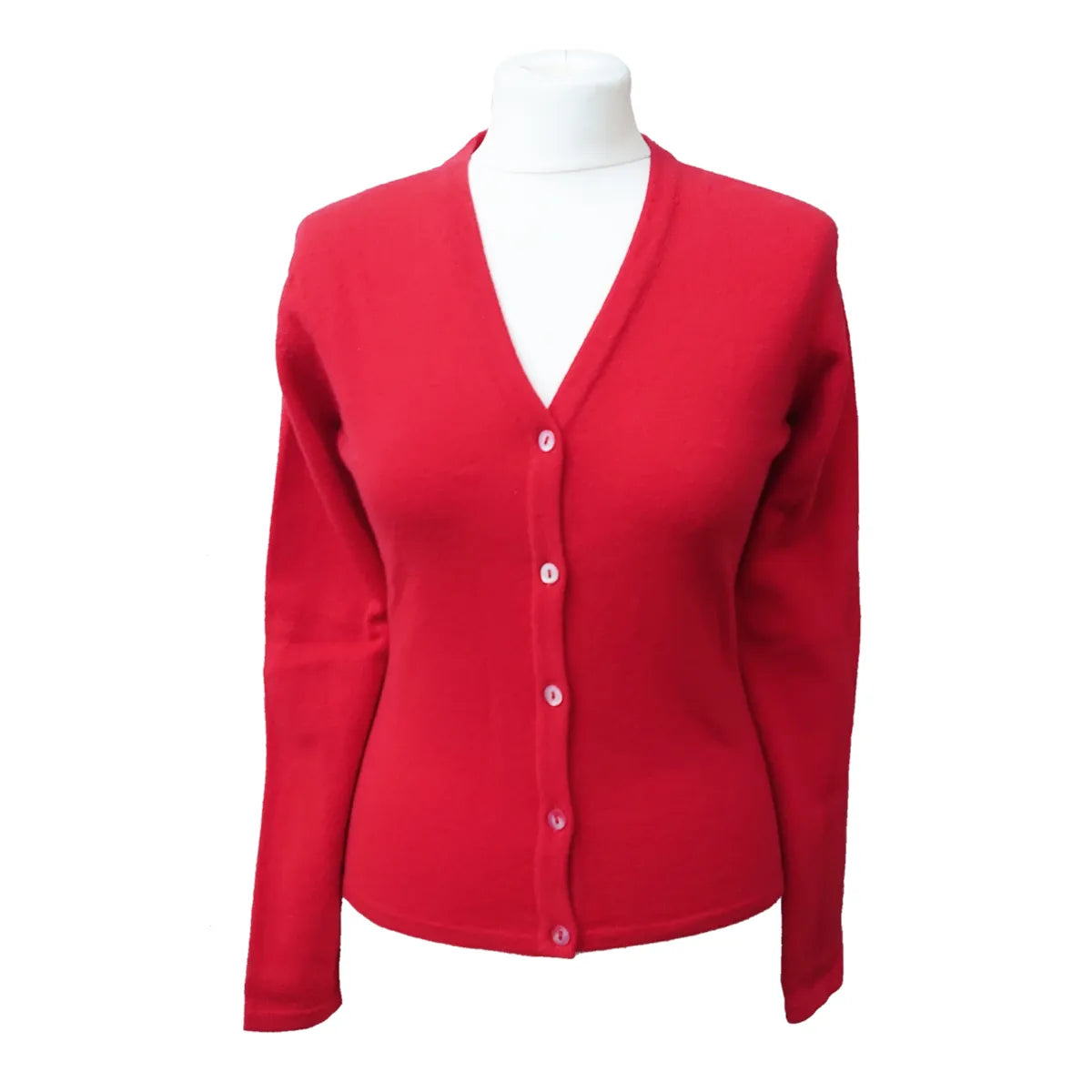 Regular Fit Cashmere V-Neck Short Cardigan Thin Thick Dense