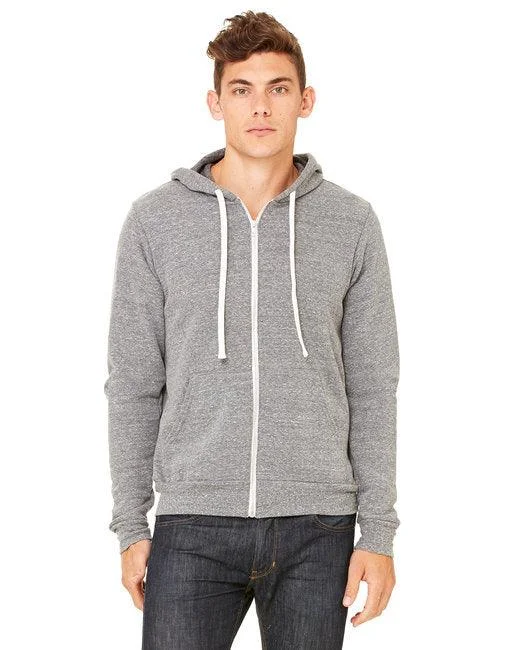 Bella + Canvas Unisex Triblend Sponge Fleece Full-Zip Hoodie 3909 Hoodie with Rhinestones Sparkly Elegant
