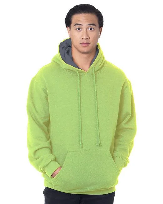 Bayside Adult Super Heavy Thermal-Lined Hooded Sweatshirt BA930 Hoodie with Crew Neck Simple Timeless