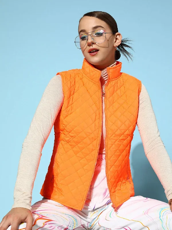Women Solid Standard Orange Jacket Rayon Fabric Velvet Fabric Corduroy Fabric