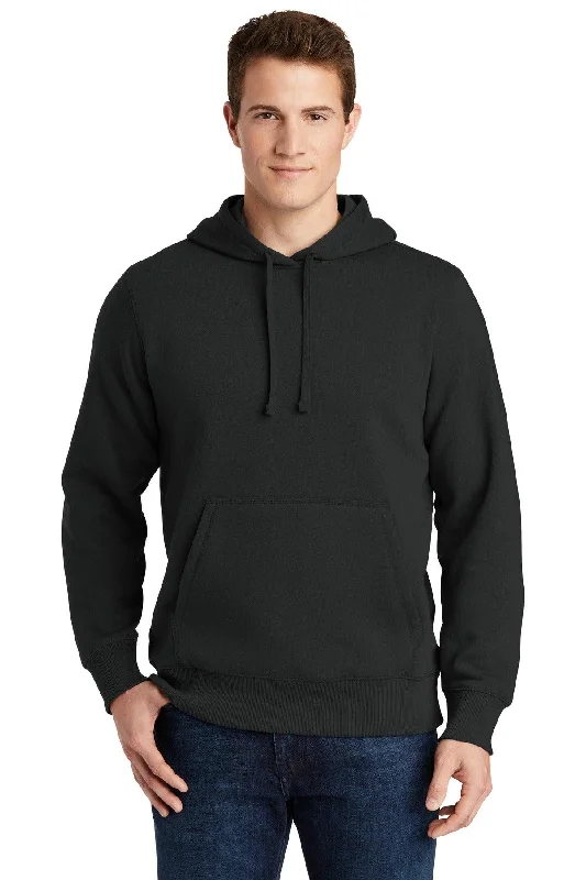 Sport-Tek Tall Pullover Hooded Sweatshirt. TST254 Hoodie with Ribbed Hem Stretchable Secure