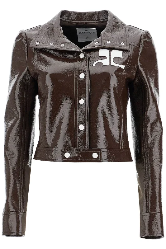 Re-edition Vinyl Effect Jacket Faux Fur Jacket Real Fur Jacket Shearling Jacket