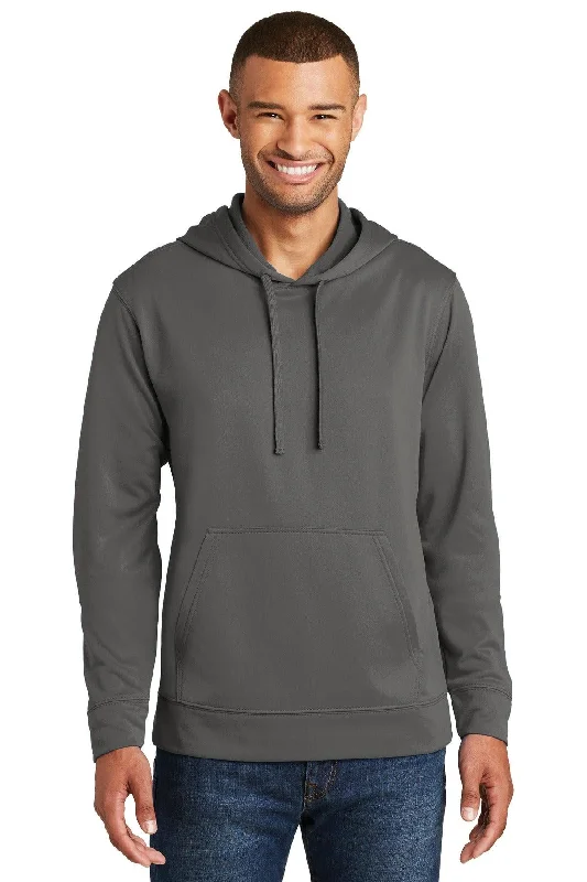 Port & Company Performance Fleece Pullover Hooded Sweatshirt. PC590H Hoodie with Hem Ribbing Snug Secure