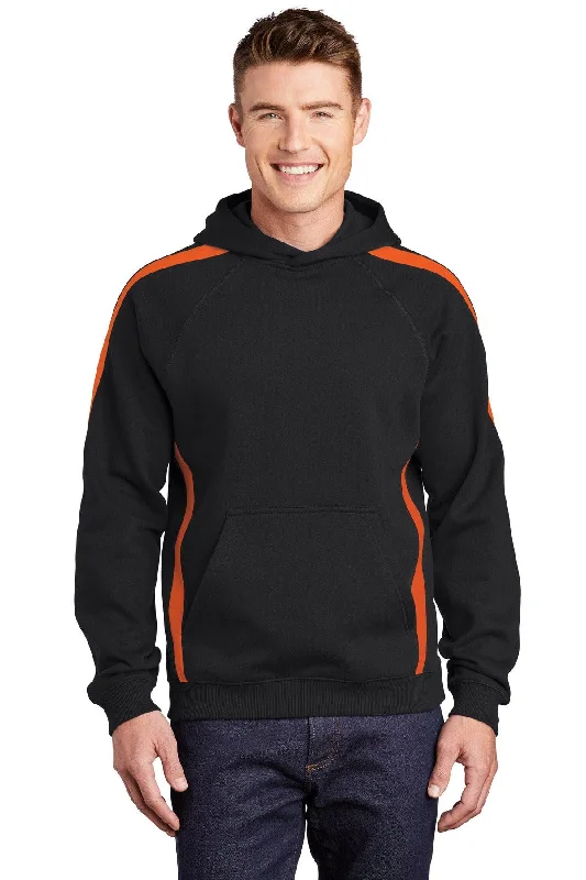 Sport-Tek   Sleeve Stripe Pullover Hooded Sweatshirt. ST265 Hoodie with Emblem Brand Identity