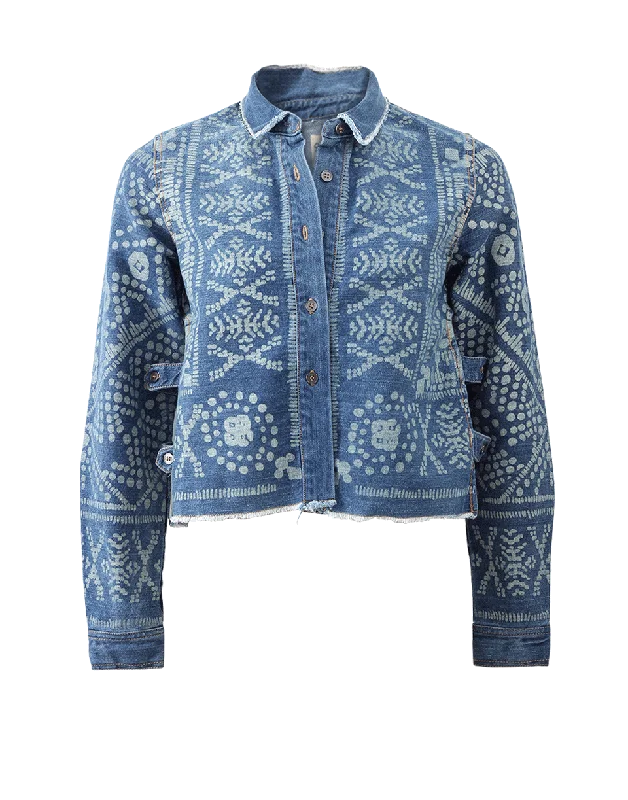 Crop Denim Jacket Herringbone Jacket Houndstooth Jacket Plaid Jacket