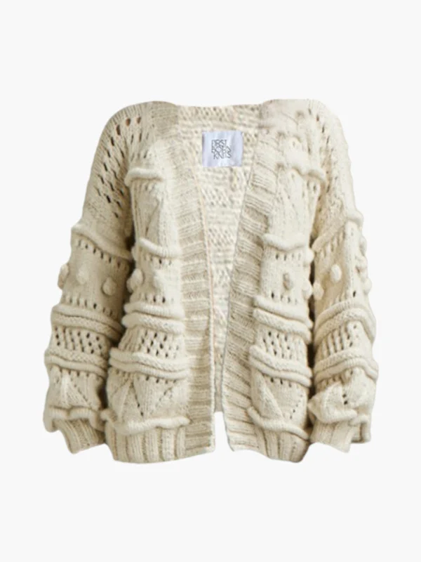 Bridgitte Cardigan | Off White Tailored Straight A-Line