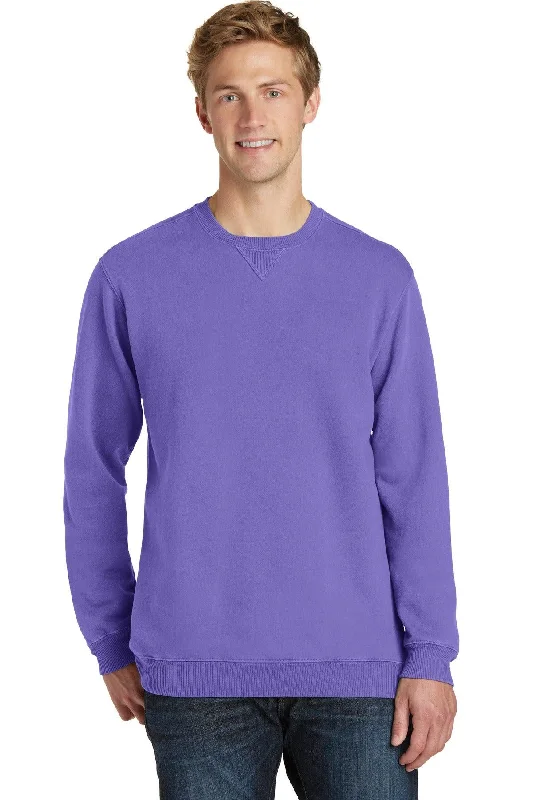 Port & Company Beach Wash Garment-Dyed Crewneck Sweatshirt PC098 Hoodie with Slim Fit Tailored Modern