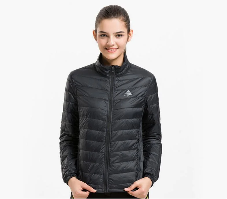 VECTOR Ultra Lightweight Down Jacket For Women Front Pockets Side Pockets Patch Pockets