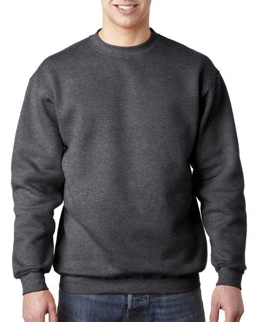 Bayside Adult 9.5 oz., 80/20 Heavyweight Crewneck Sweatshirt BA1102 Hoodie with High Neck Warm Protective