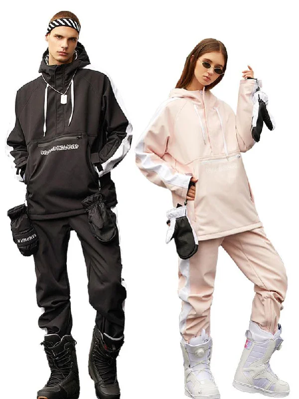 2023 Winter New Men and Women Ski Suits Fashion Pink Waterproof Jacket + Pant Lace Jacket Ribbed Jacket Sequined Jacket