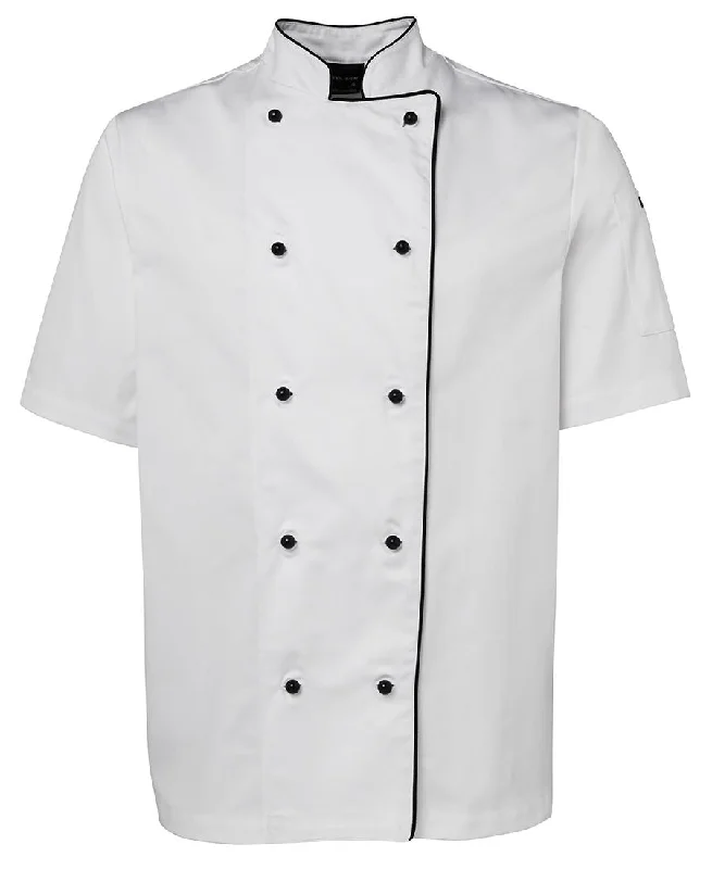 Short Sleeve Unisex Chefs Jacket Wool Fabric Cashmere Fabric Tweed Fabric