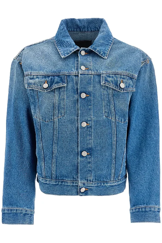 Denim Jacket With Slits Mesh Jacket Canvas Jacket Denim Jacket