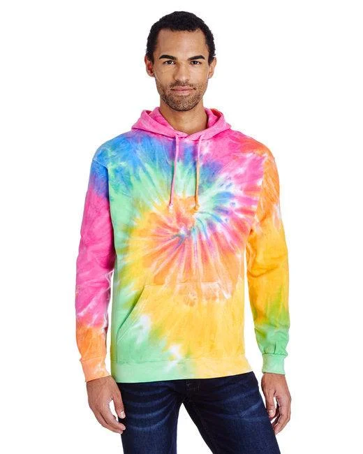 Adult Tie-Dyed Pullover Hooded Sweatshirt CD877 Hoodie with Typography Text Message