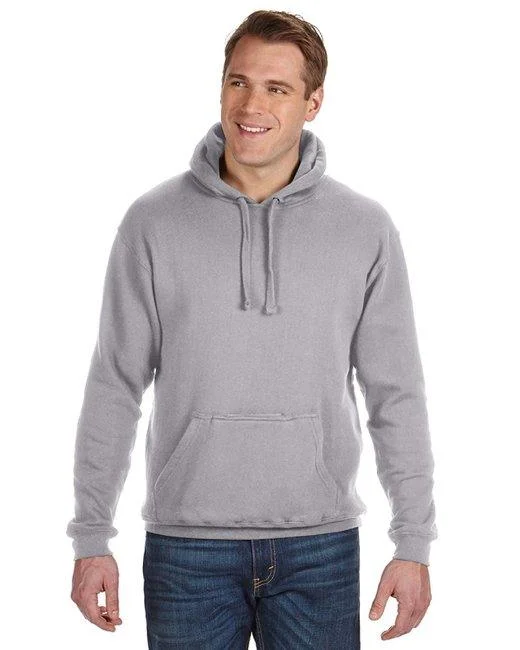 J America Adult Tailgate Fleece Pullover Hooded Sweatshirt JA8815 Hoodie with Stripes Bold Sporty