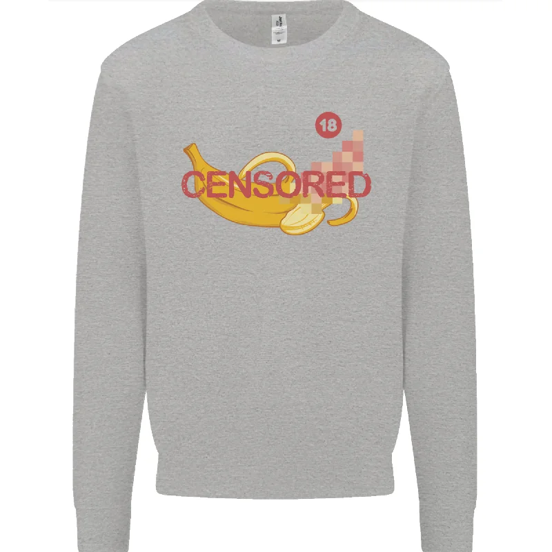 Censored Banana Funny Rude Sexy Mens Sweatshirt Jumper Hoodie with Relaxed Fit Easy Casual