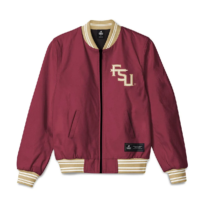 FSU - NCAA Women's Swimming & Diving : Arianna Ottavianelli - Bomber Jacket Print Jacket Jacquard Jacket Embroidered Jacket