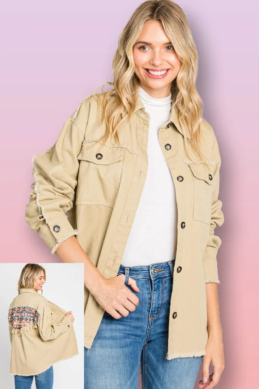 Embroidered Luxton Jacket Rayon Fabric Velvet Fabric Corduroy Fabric