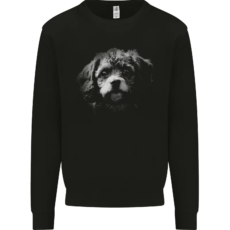 Cavapoo Dog Mens Sweatshirt Jumper Hoodie with Mesh Breathable Sporty