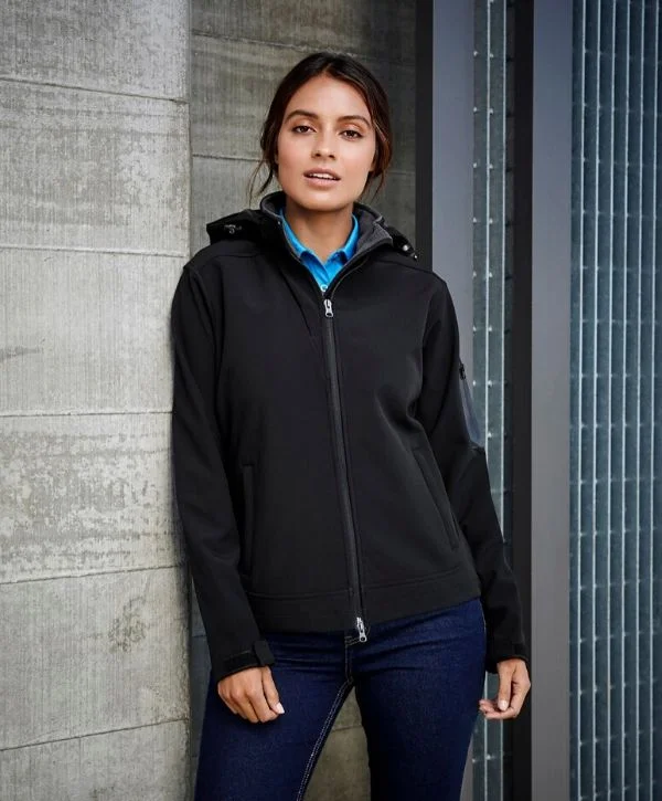 Ladies Summit Softshell Jacket A-Line Jacket Boat Neck Shawl Collar