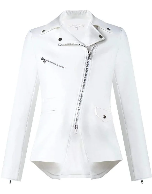 White Scuba Hadley Jacket Cotton Fabric Linen Fabric Terry Fabric