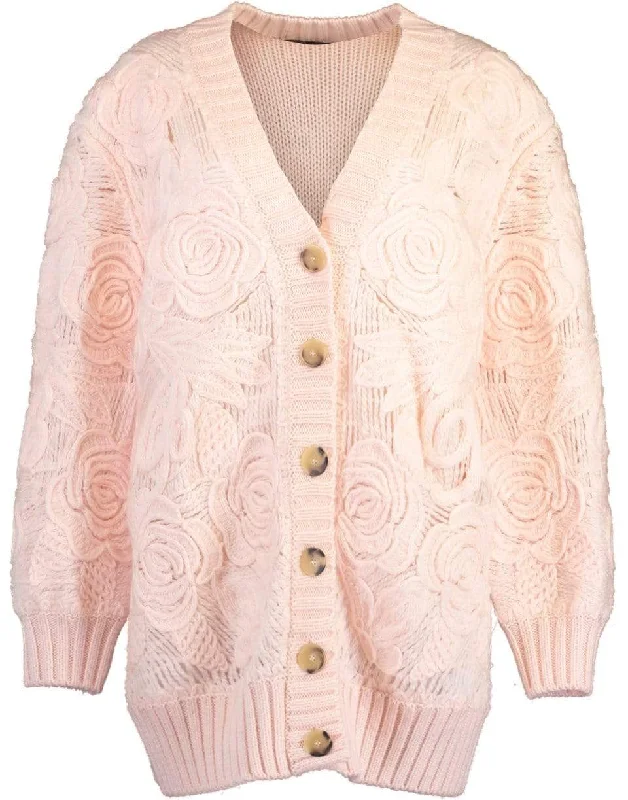 Long Sleeve Cardigan Jacket Chenille Fabric Brocade Fabric Lace Fabric